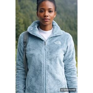 The North Face Fleece Jacket Full Zip Blue Soft & Plush Med